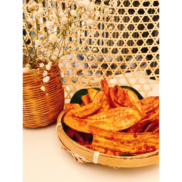 Chuối sấy mè gừng / 500gr - Đặc sản Đà Lạt
