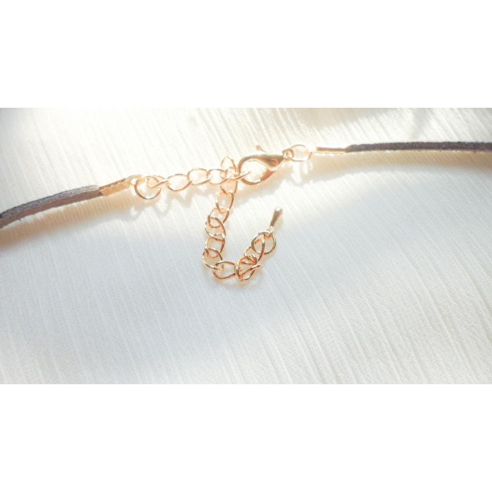 Vòng Cổ choker Đính Nơ Và Hạt Giả Ngọc Trai