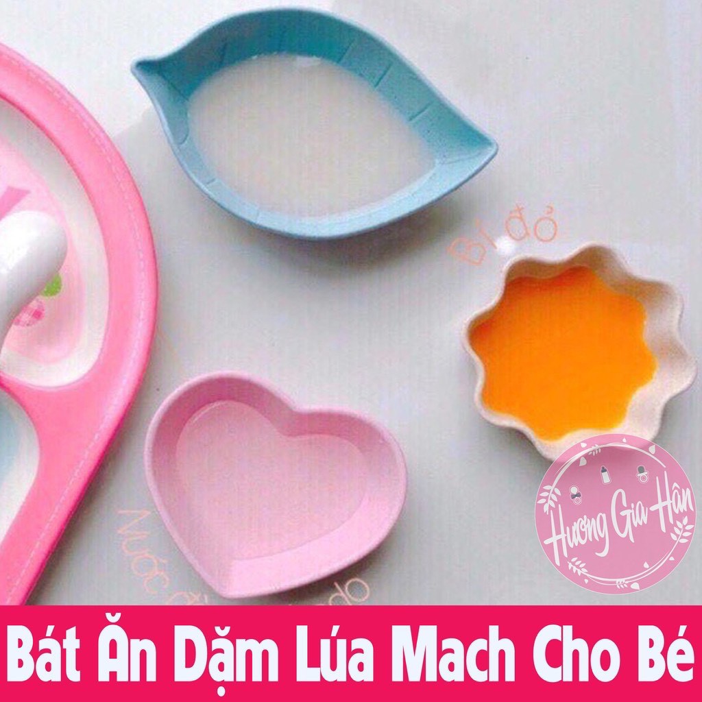 Chén ăn dặm, bát ăn dặm lúa mạch kiểu nhật mini dành cho bé từ 5 tháng tuổi trở lên tập ăn dặm