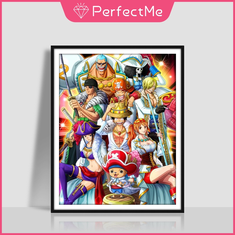 Bộ Tranh Đính Đá 5D Tự Làm Hình Nhân Vật Hoạt Hình Anime Treo Tường Trang Trí Nhà Cửa 40x50cm