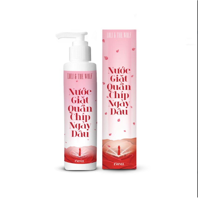 Nước giặt quần chip nữ cho ngày dâu thơm mát, tẩy sạch vết ố chai vòi nhấn 150ml - LOLI &amp; THE WOLF