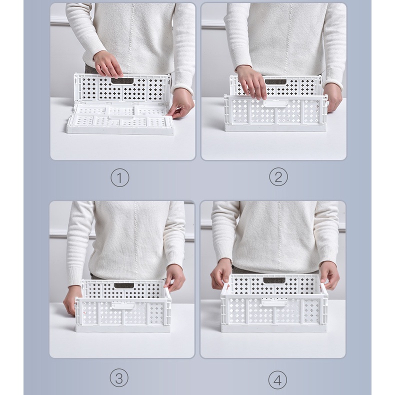 Giỏ Đựng Đồ Dùng Bằng Nhựa Có Tay Cầm Tiện Dụng Cho Gia Đình