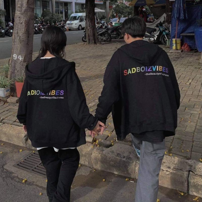 Áo Khoác Nỉ SADBOIZ 7 Màu Cực Hót, Áo Khoác Nỉ Có Mũ Form Rộng Unisex