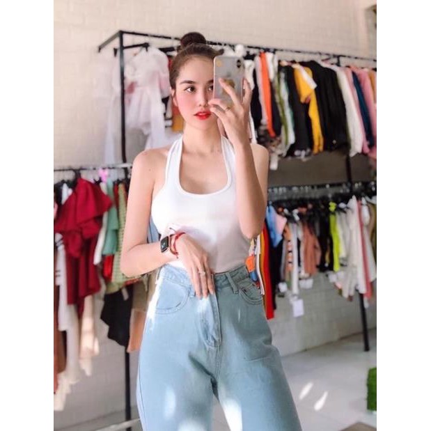 áo yếm hở lưng áo kiểu croptop tròng cổ sexy New