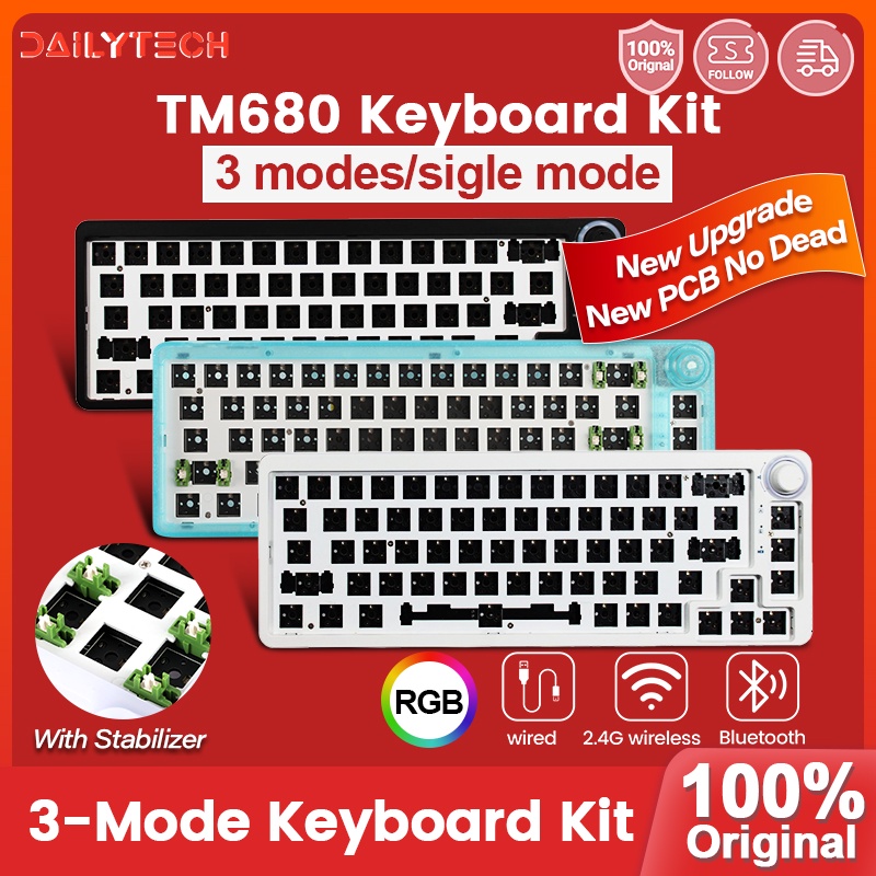 Bàn Phím Cơ TOM680 TM680 3 Chế Độ bluetooth 2.4G Không Dây