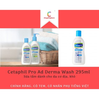 [CHÍNH HÃNG CÓ TEM] Cetaphil Pro Ad Derma Wash 295ml - Sữa tắm dành cho da cơ địa, khô
