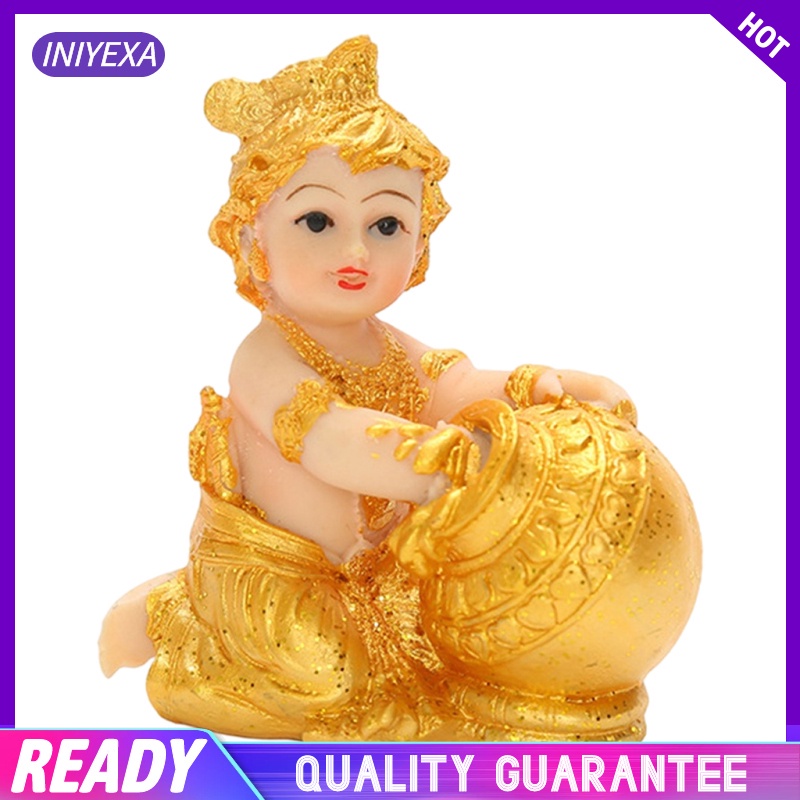 Tượng Hình Em Bé Màu Vàng Dễ Thương Dùng Trang Trí Phòng Khách