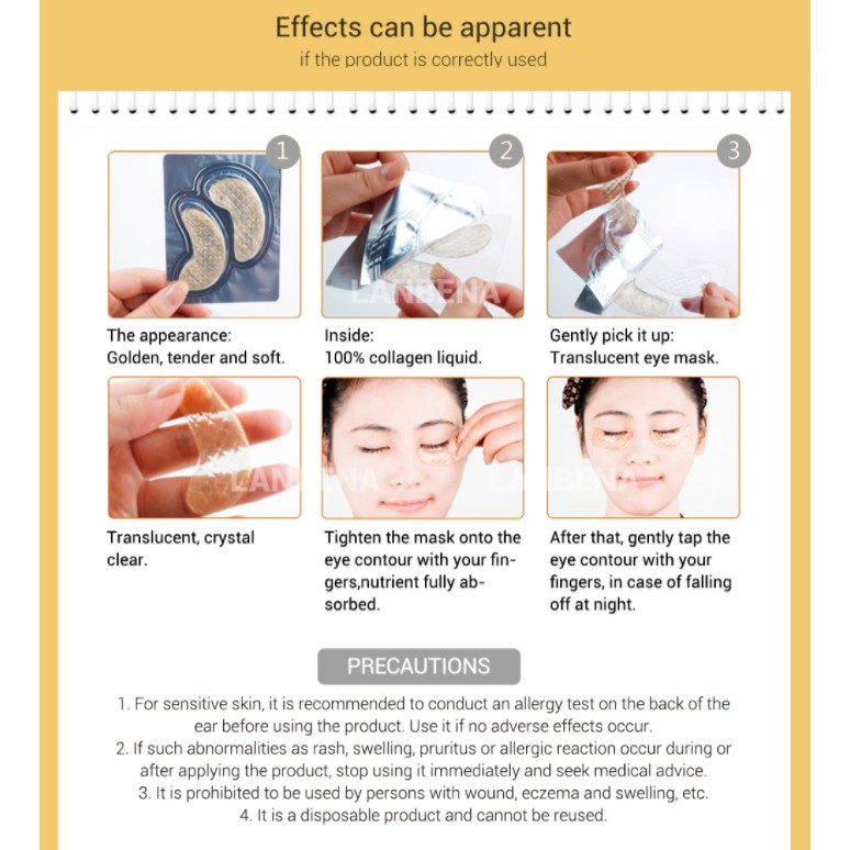 [Hàng mới về] Mặt nạ mắt LANBENA giúp làm săn chắc da chống lão hóa và nếp nhăn | BigBuy360 - bigbuy360.vn