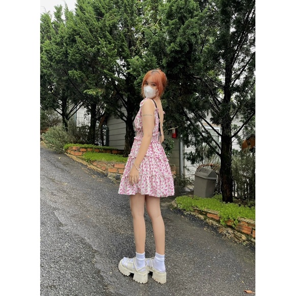 BERI DRESS đầm xẻ ngực form xoè Ebublio