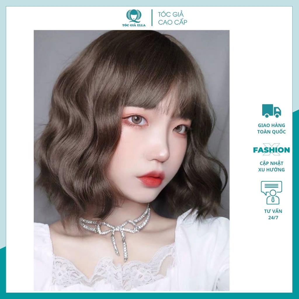 Tóc giả nữ đẹp 🤡FREESHIP🤡Giảm 5k khi nhập -Tóc giả nguyên đầu xù ngắn d3057