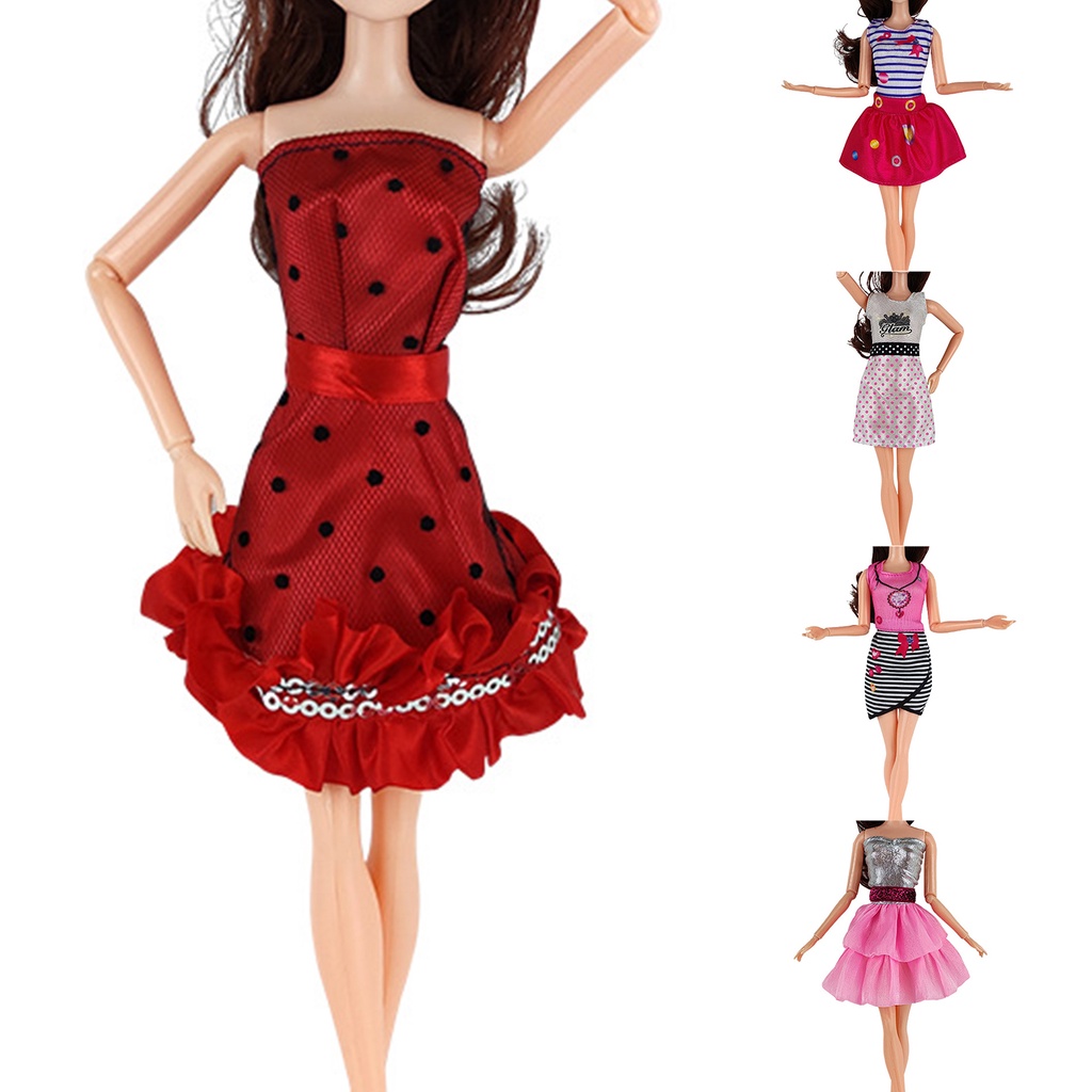 Đầm Ngắn Thân Thiện Với Da Cho Búp Bê