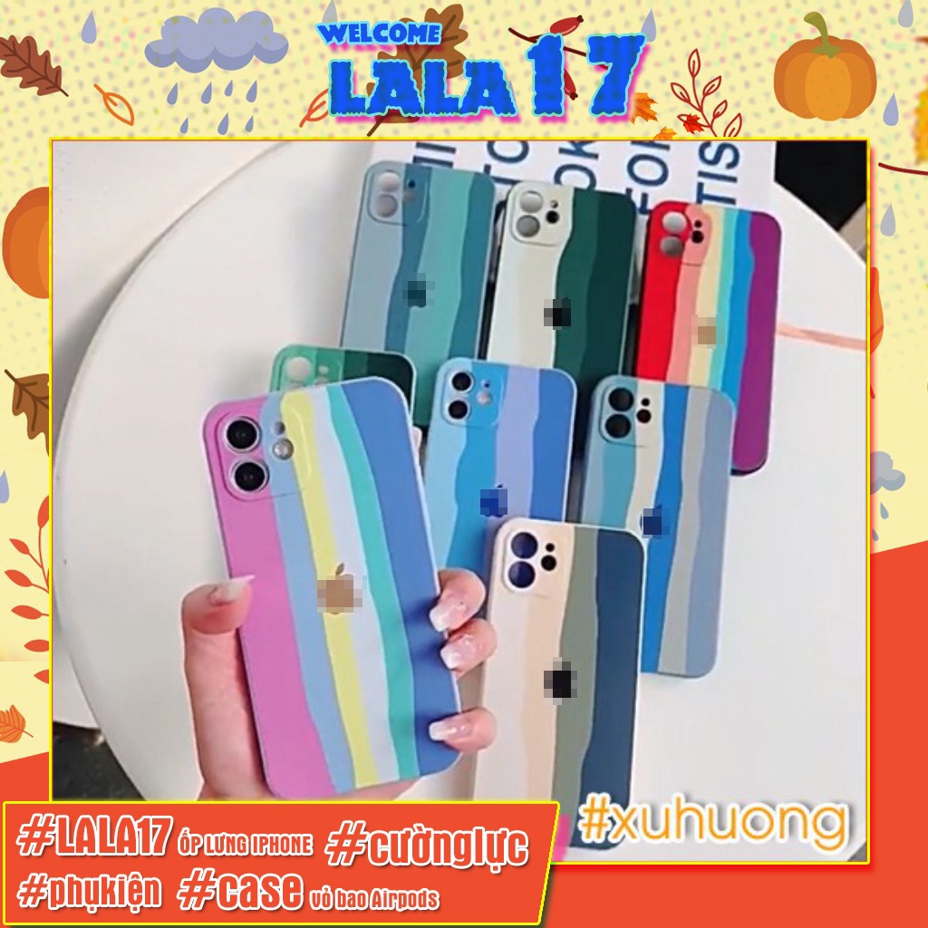 Ốp lưng iphone màu cầu vồng Color Mojito cạnh vuông BVC đẹp 6/6plus/6s/6splus/7/7plus/8/8plus/x/xr/xs/11/12/pro/max/plus