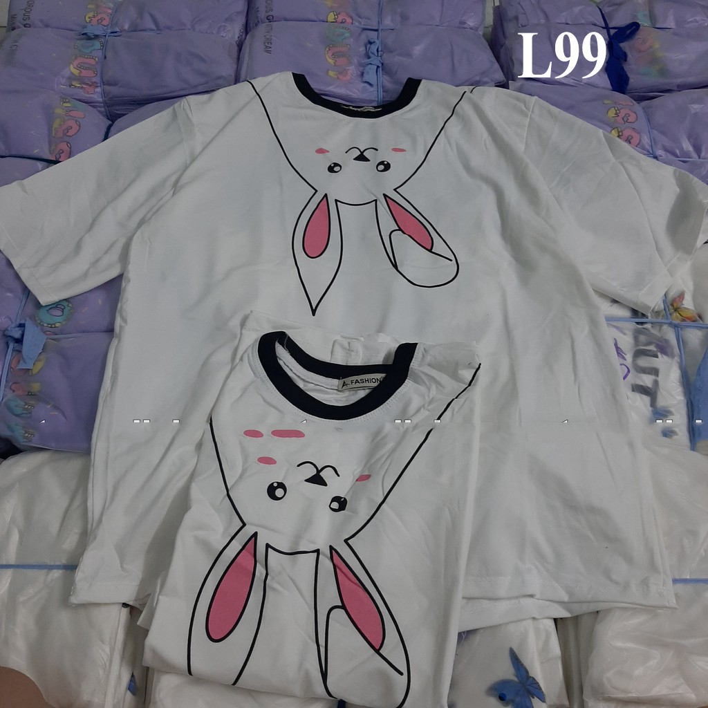 Áo thun 𝑭𝒓𝒆𝒆𝒔𝒉𝒊𝒑 Áo phông form rộng dáng Unisex L99, mặc cặp, nhóm, lớp in hình ĐẦU THỎ NGƯỢC.