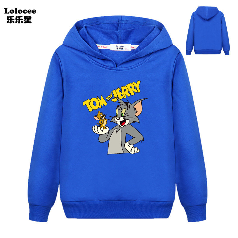 Áo Hoodie In Hình Tom &amp; Jerry Ngộ Nghĩnh Cho Bé Trai 2021