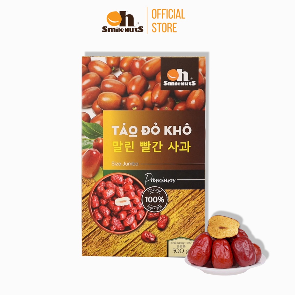 Táo Đỏ Khô Smile Nuts - Khối Lượng 1kg/500g/250g/260g/125g/150gr/110g