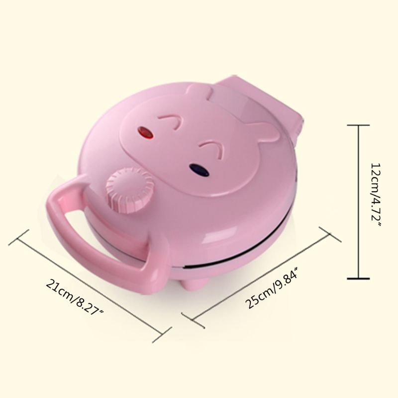 Máy Nướng Bánh Waffle Tự Động 220V Phích Cắm UK Kiểu Hoạt Hình