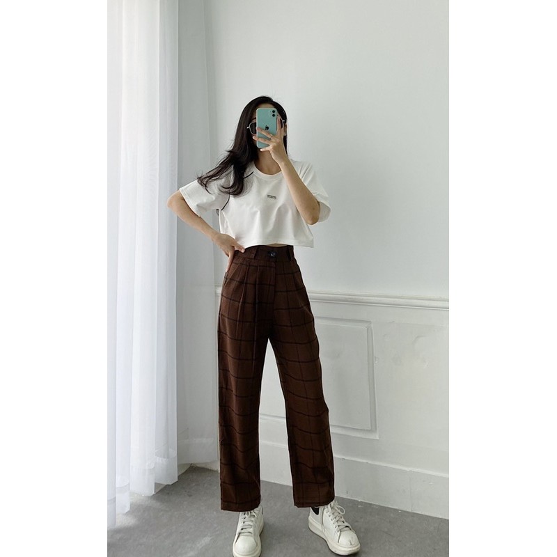 Quần baggy caro