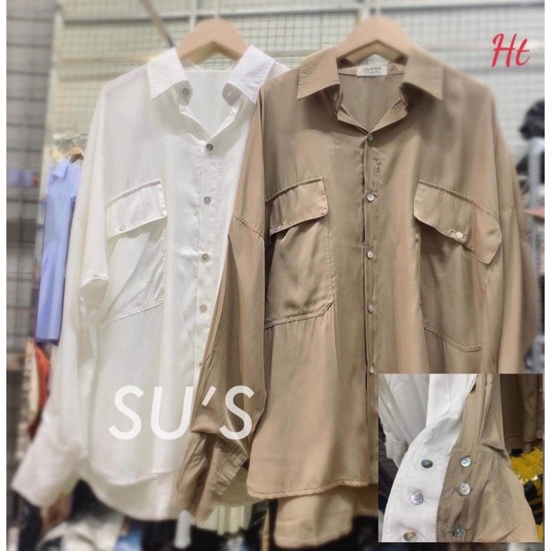 Áo sơ mi hai nắp túi tay dài HT12
