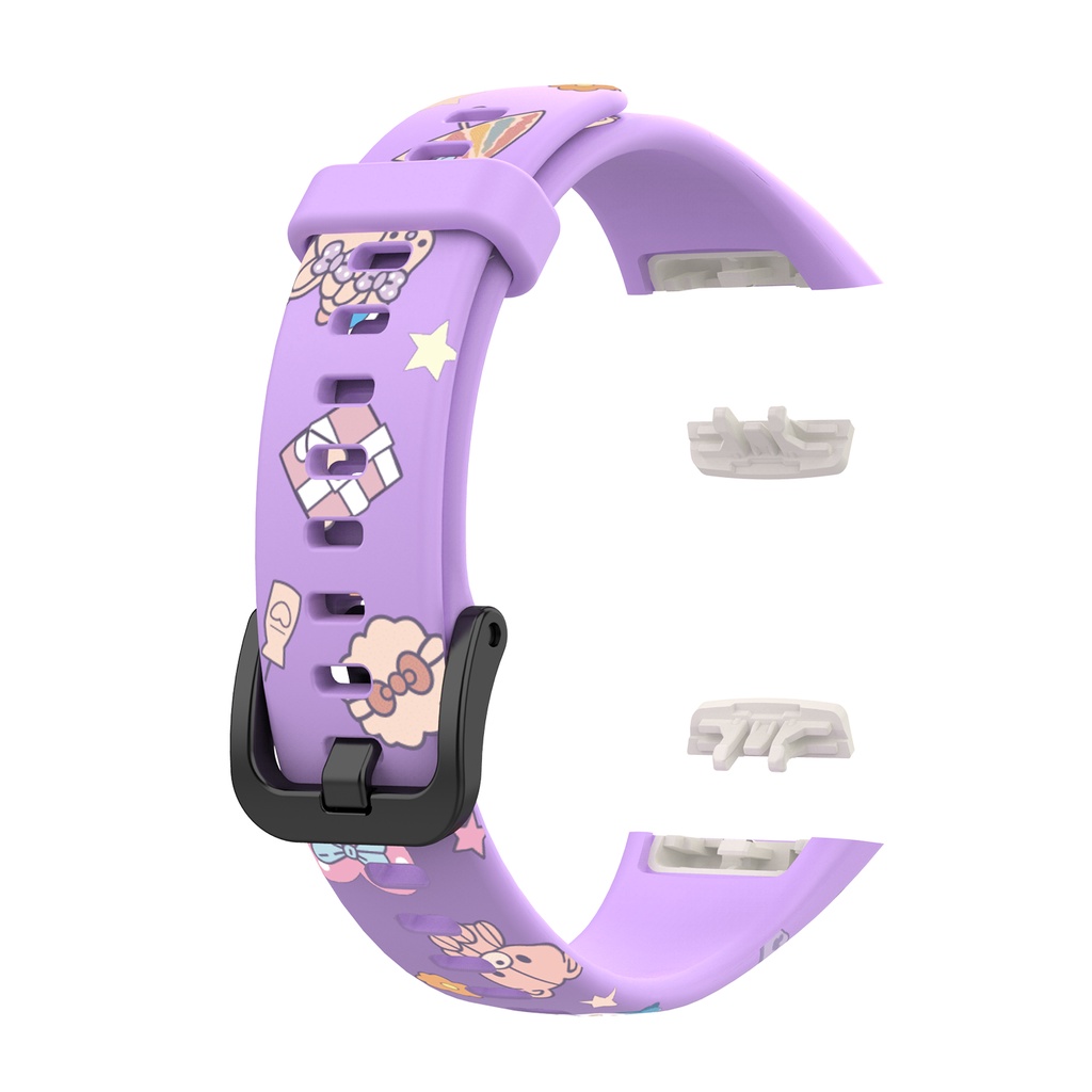 Dây Đeo Silicone Họa Tiết Rằn Ri Cho Đồng Hồ Thông Minh Huawei Band 6 / Honor Band 6 Pro
