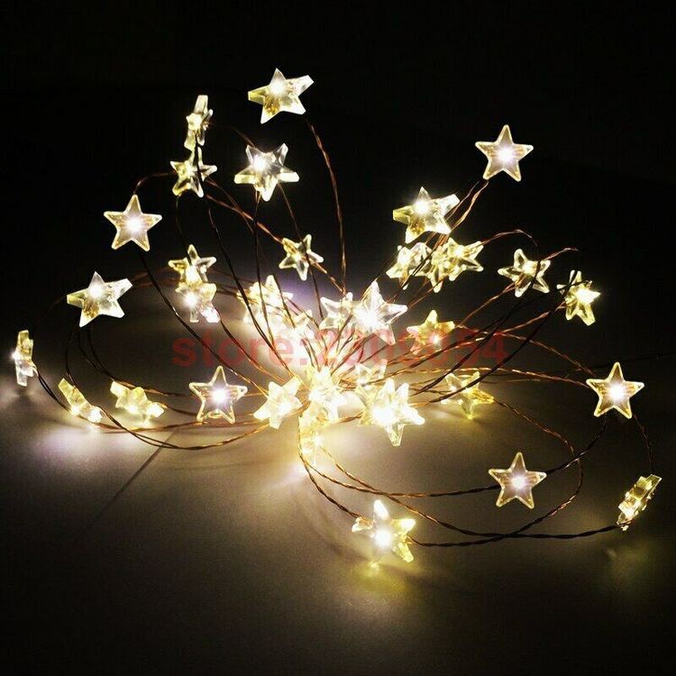 ( Xả Kho 7 Ngày Free Ship) ĐÈN ĐOM ĐÓM – FIREFLY LIGHT ( FAIRY LIGHT) - HÌNH NGÔI SAO 5M 50 BONG