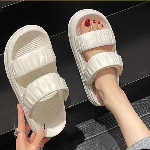 Tikp Giày Sandal Xỏ Ngón EVA Màu Macaron Chống Trượt Thoáng Khí 2022 MS5549cm Size: 35-40