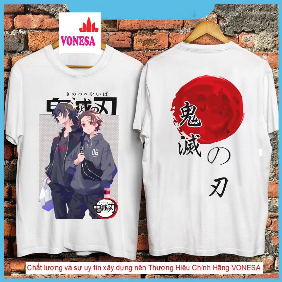 Áo thun Kimetsu no Yaiba Giyuu - Tanjirou cực phong cách | Áo Giyuu Tanjiro siêu đẹp KY33 | VONESA (