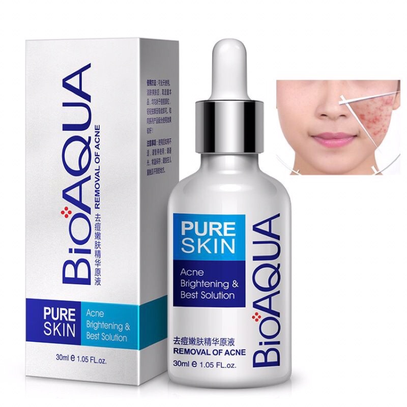 [Combo 3 món] Combo giảm mụn Pure Skin Bioaqua gồm sữa rửa mặt,kem mụn và serum mụn