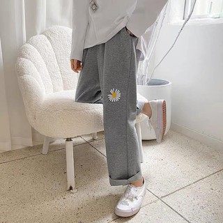 Quần nỉ dài Peaceminusone, quần dài nam nữ unisex hoa cúc, Jack Lane