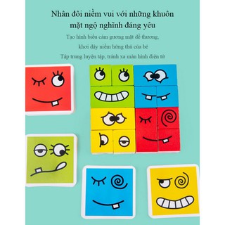 Đồ chơi xếp hình expression puzzle building blocks xếp theo biểu cảm khuôn mặt