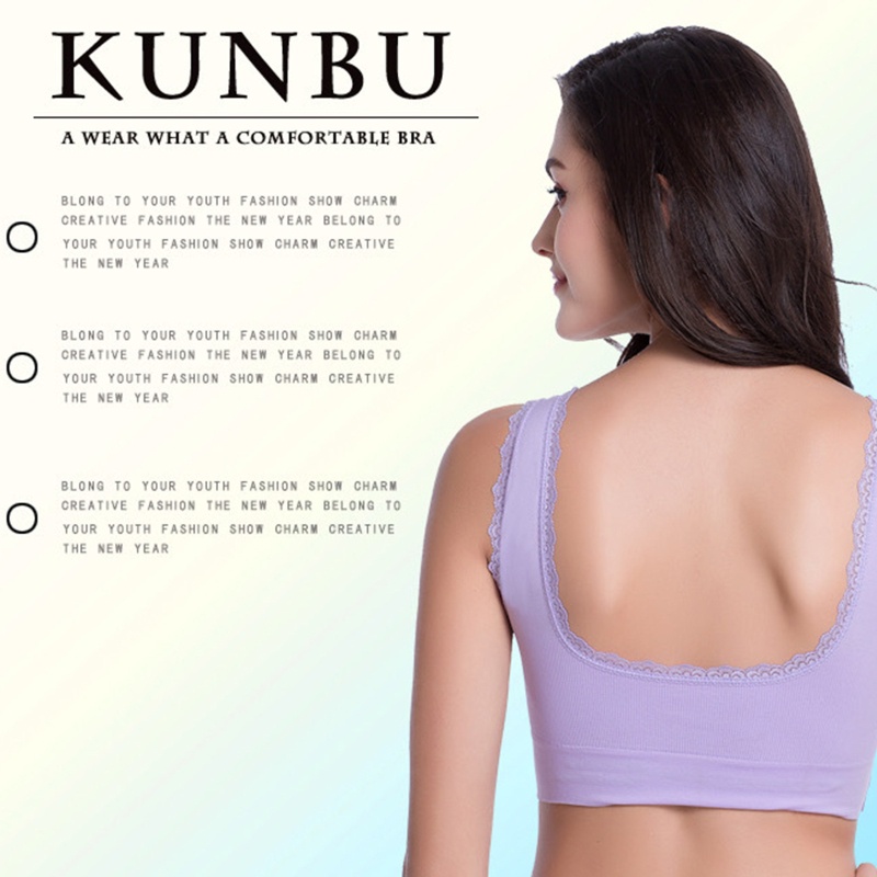 Youyo Áo Lót Thể Thao Nâng Ngực Không Đường May Khóa Chéo Phía Trước Size Lớn Cho Nữ