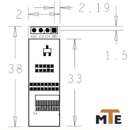 Màn hình Oled 0.91 Inch hiển thị 128x32 giao Tiếp I2C SSD1306