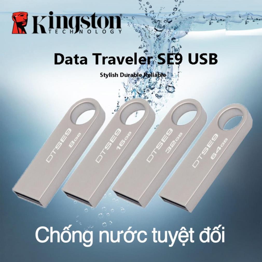 [Giá Gốc] USB Kingston SE9 32G, USB 2.0, chống nước, BH 1 năm