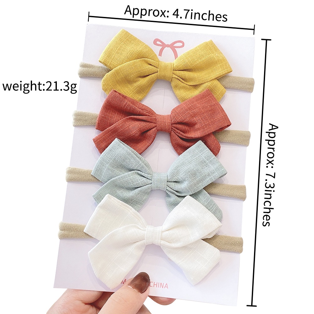 Set 4 dây buộc tóc KIDSBOWS hình nơ cho bé gái