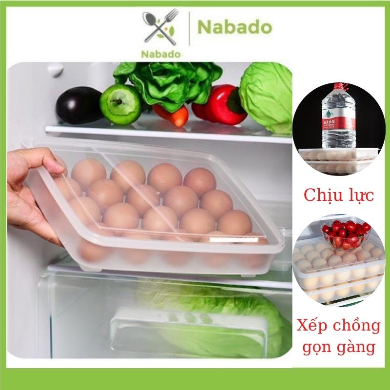 Hộp đựng trứng 24 ô để tủ lạnh Khay bảo quản trứng có nắp đậy nhựa tiện lợi