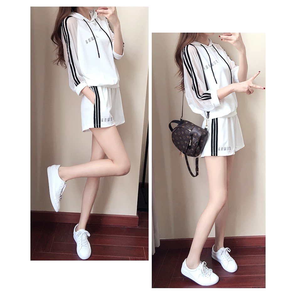 Fashion Short-sleeve Striped Sports Women's Shirt