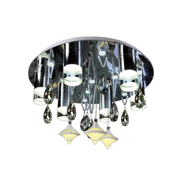 Đèn mâm trang trí ốp trần Netviet NC 6745B led (Trắng bạc)