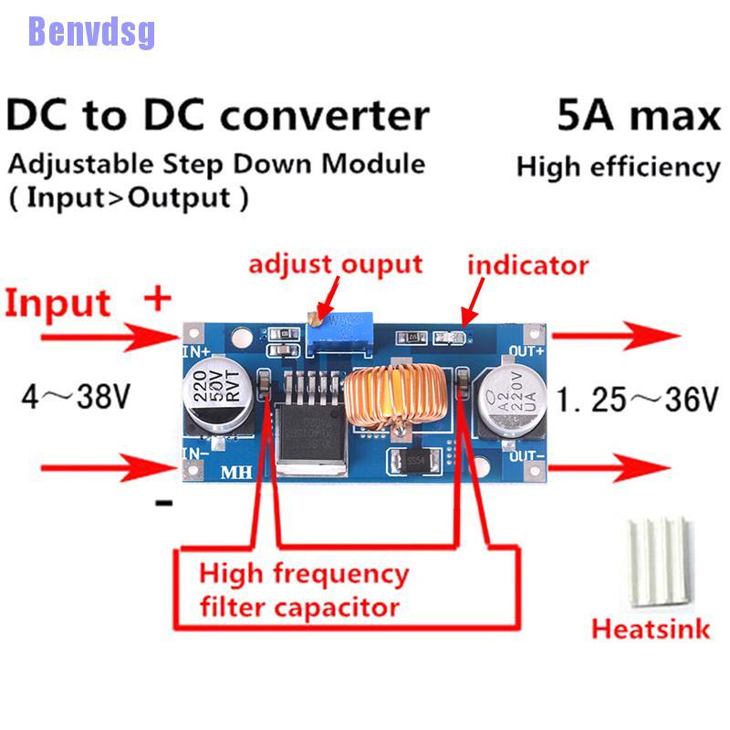 Bộ Chuyển Đổi Điện Áp Từ 4v-38v Sang 3.3v 12v 24v 5a Chuyên Dụng