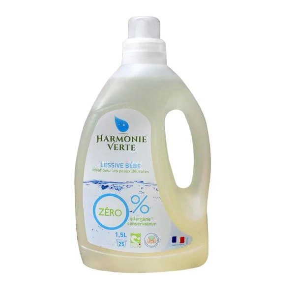 Nước giặt quần áo em bé hữu cơ đậm đặc Harmonie Verte 1,5l