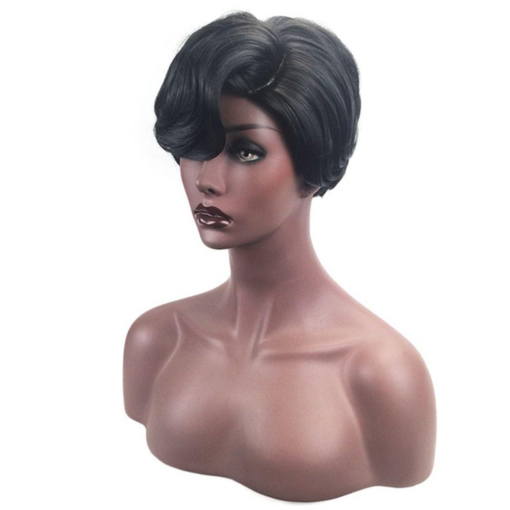 NICKOLAS Bộ Tóc Giả Bob Ngắn Thẳng Mềm Chịu Nhiệt Thời Trang Cho Nữ