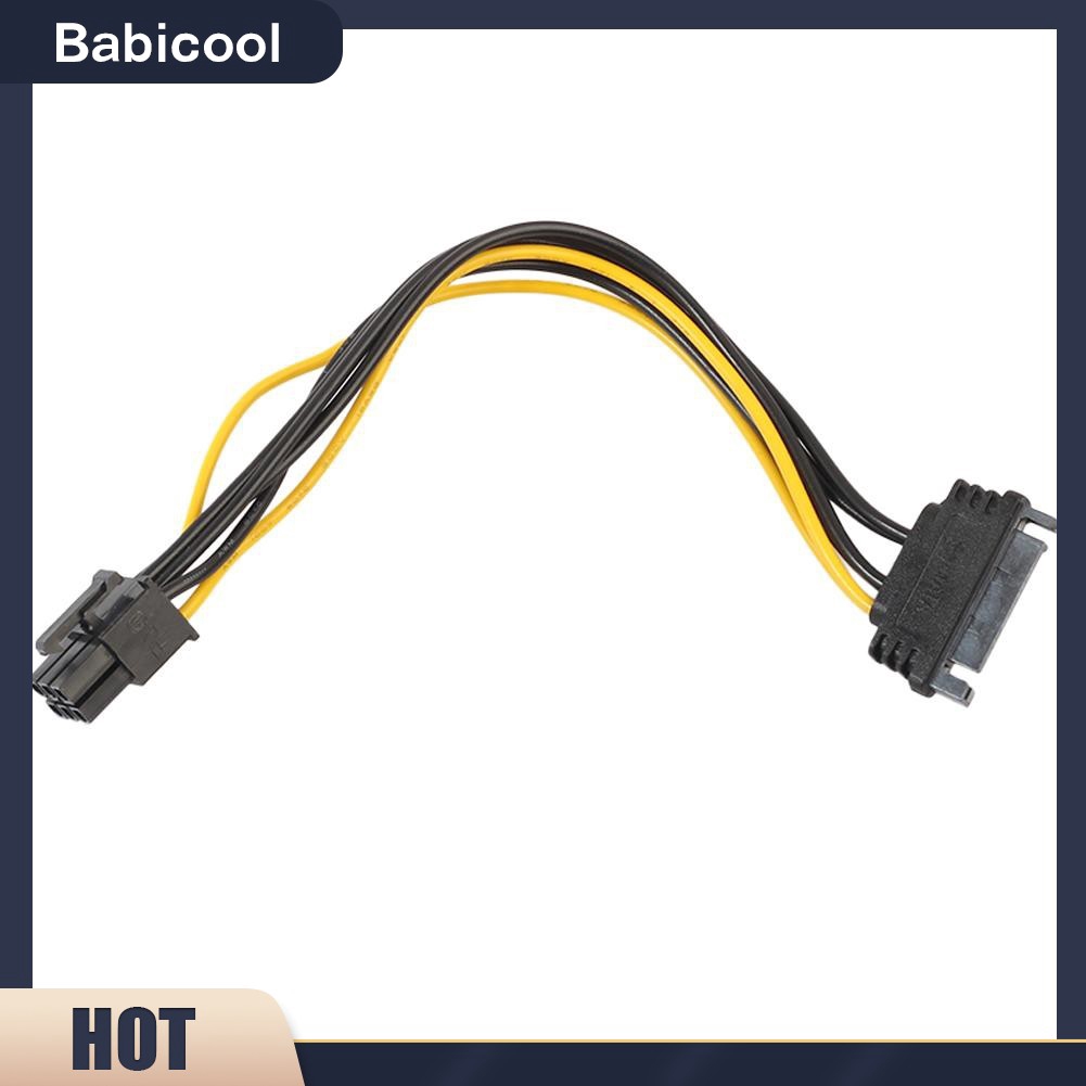 15pin SATA Power to 6pin PCI-e PCI Express Adapter Cable for Video Card