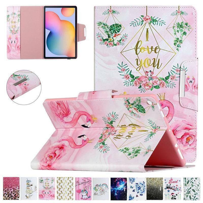 For Samsung Galaxy Tab A 9.7 inch SM-T550 T555 P550 P555 W/S Pen Magnetic Cartoon PU Leather Smart Wallet Case