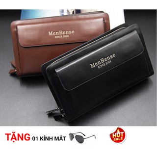 Ví da cầm tay nam cao cấp Menbense, da bóng trẻ trung – chống xước chống bụi .