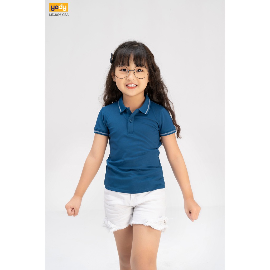 Áo Thun Polo Trẻ Em YODY Áo Phông CoolMax Mùa Hè, Chất Thoáng Mát, Thấm Mồ Hôi KID3096