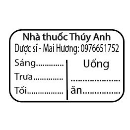 2000 Tem chia liều thuốc - Tem dán liều dùng  mực in chuẩn net, không bay màu.