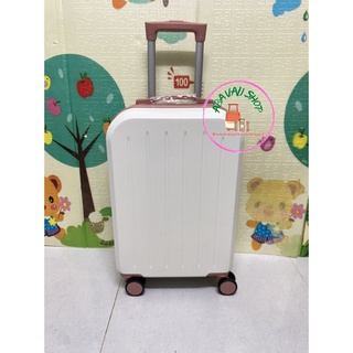 VALI NHỰA  DU LỊCH KÉO TAY  MÀU XANH TRẮNG  SIZE 20 INCH ( BẢO HÀNH 12 THÁNG)