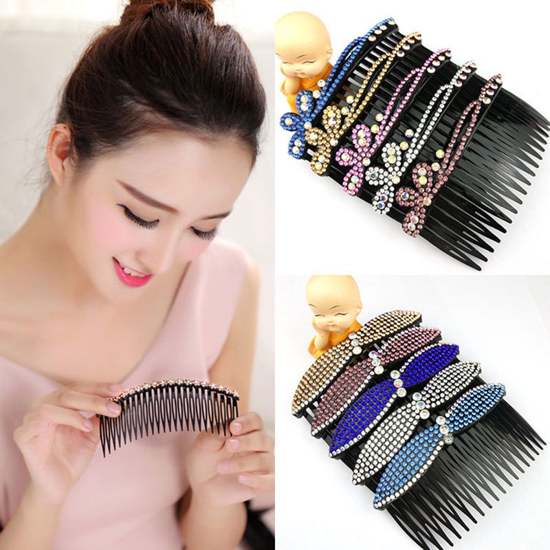 Haimeikang Kẹp Tóc Đính Đá Phong Cách Thời Trang Hàn Quốc
