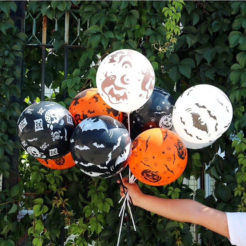 Bong Bóng Latex Hình Xương / Bí Ngô Trang Trí Tiệc Halloween / Giáng Sinh