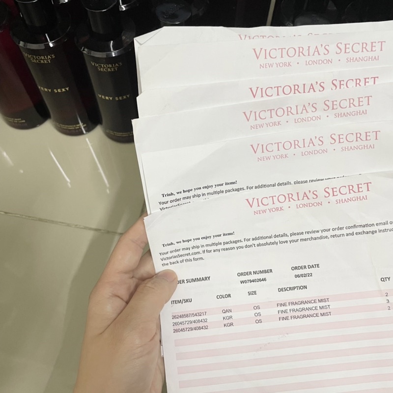 XỊT THƠM BODYMIST, DƯỠNG THỂ BODYLOTION DÒNG CAO CẤP - VICTORIA'S SECRET