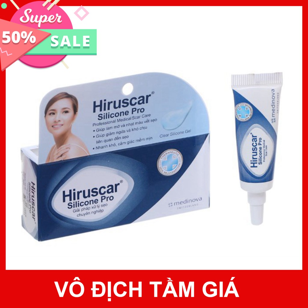 [CHÍNH HÃNG] Hiruscar Gel Giảm Sẹo Mổ, To, Lồi, Sẹo Phì Đại, Giúp Làm Mờ, Làm Phẳng Và Làm Mềm Vết Sẹo Hiruscar Silicone