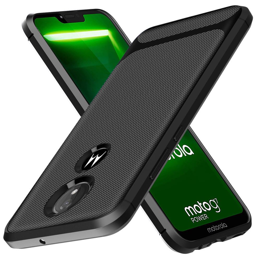 Ốp Điện Thoại Silicone Mềm Dệt Sợi Carbon Cho Motorola Moto G7 G8 Power Plus Z4 E6 Play